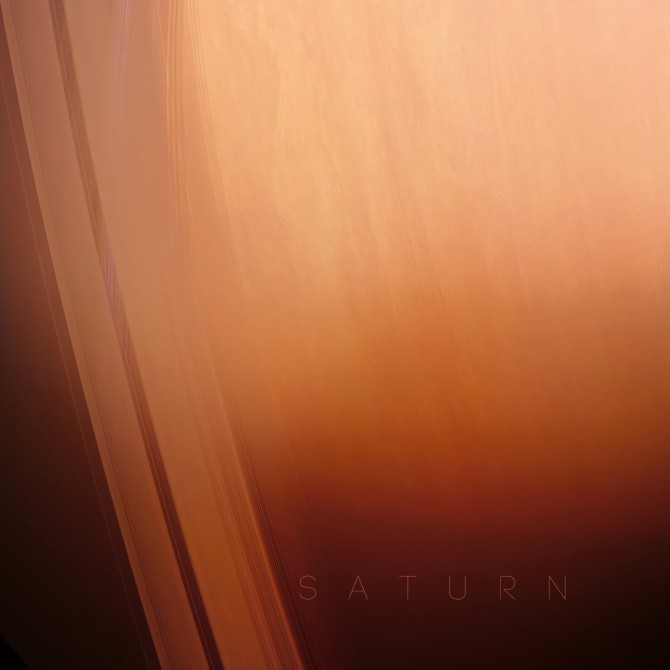 detalle de póster superficie de Saturno