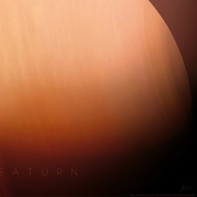 Póster de planetas Saturno