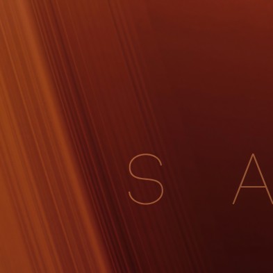 detalle de póster de Saturno letras