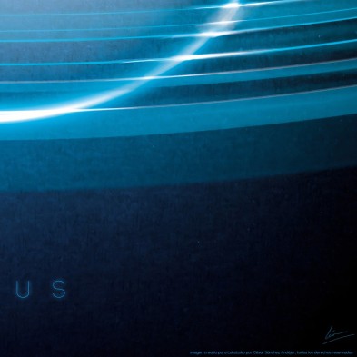 Detalle de póster del planeta Urano