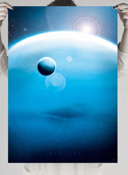 Póster de impresión fotográfica del planeta neptuno
